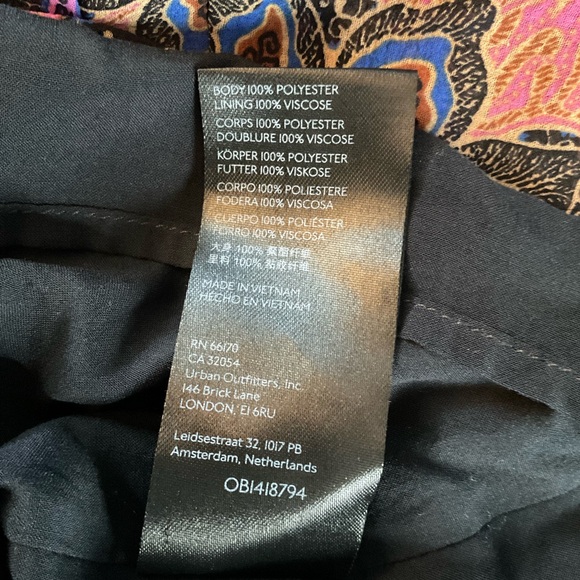 Free People Faux Wrap Dress Purple Floral M Boho Peasant Hippie Festival - Picture 9 of 10